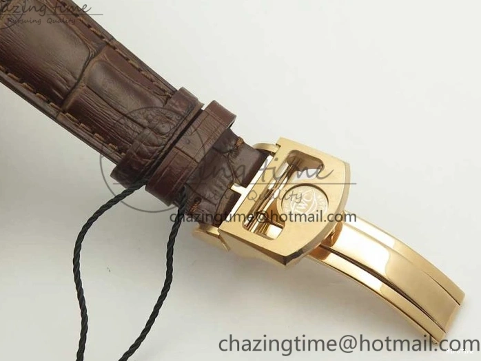 MIROTIME 0501 Portuguese Tourbillon IW5463 RG ZF Best Edition White Dial on Brown Leather Strap Stylish 7174